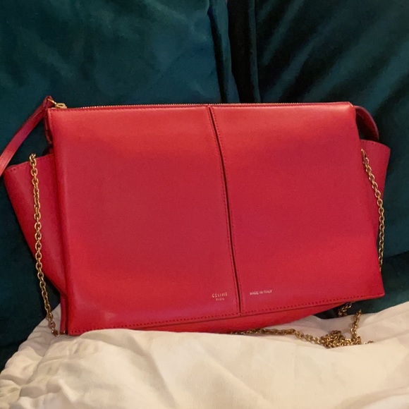 Celine Tri-Fold Clutch in chain smooth leather - Picture 3 of 7